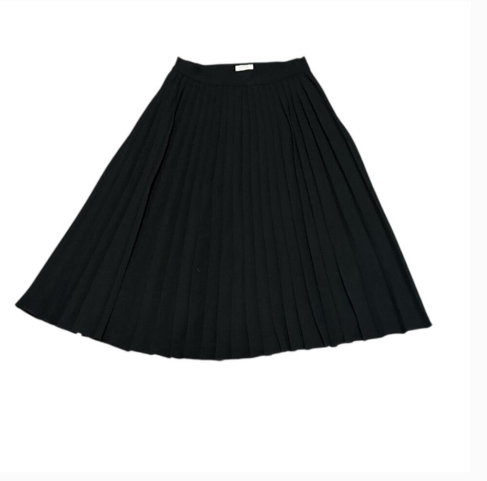 Kate Spade Black Pleated Midi Skirt Sz 6